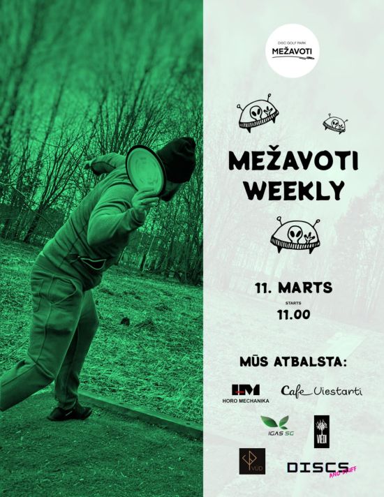 Pirmais Weekly diskgolfa trasē 