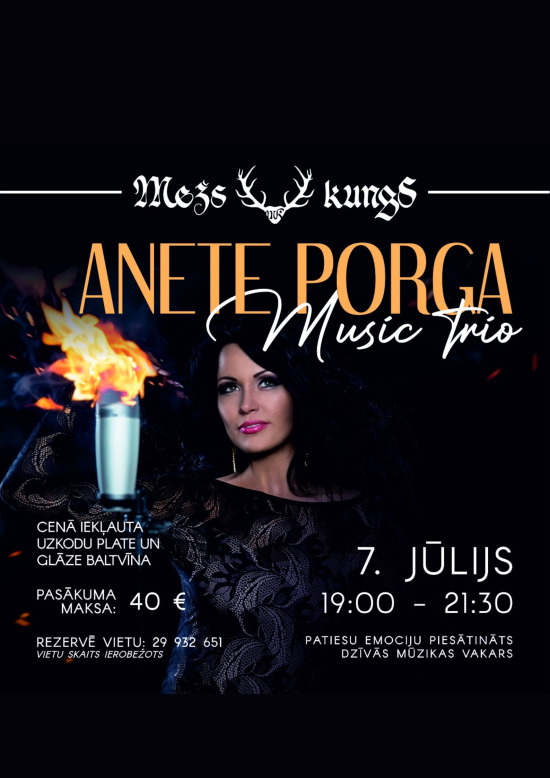 Muzikālais vakars ar Aneti Porgu & Music Trio