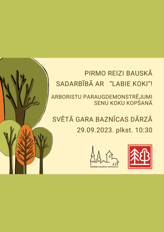 Arboristu paraugdemonstrējumi Sv.Gara baznīcas dārzā