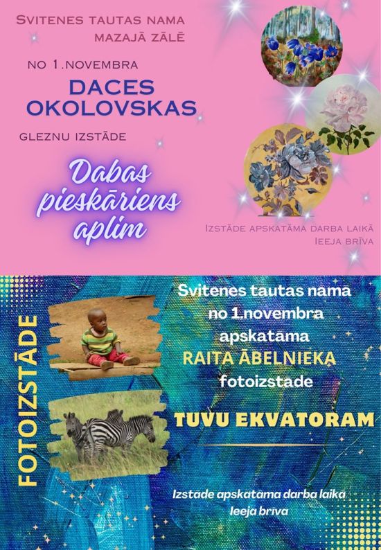 Gleznu un foto izstādes Svitenes tautas namā