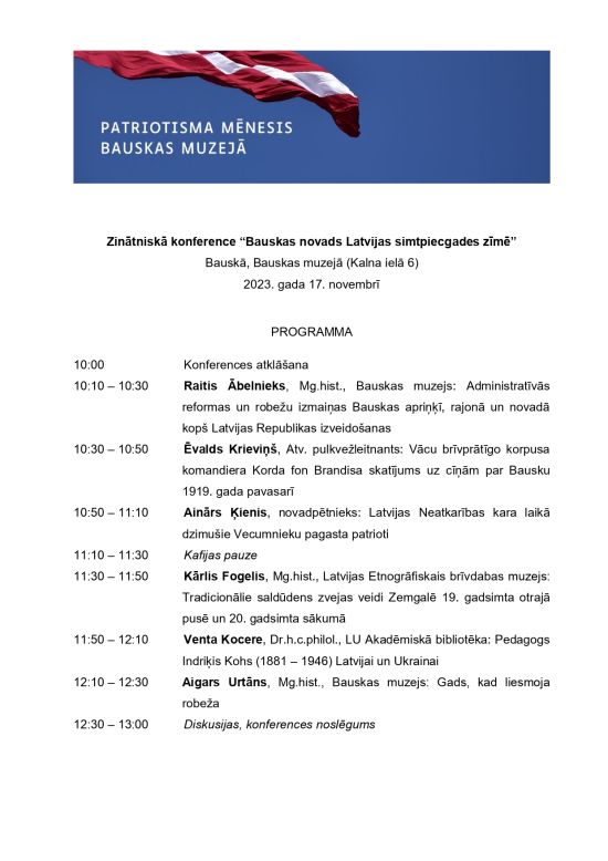 Zinātniskā konference Bauskas muzejā