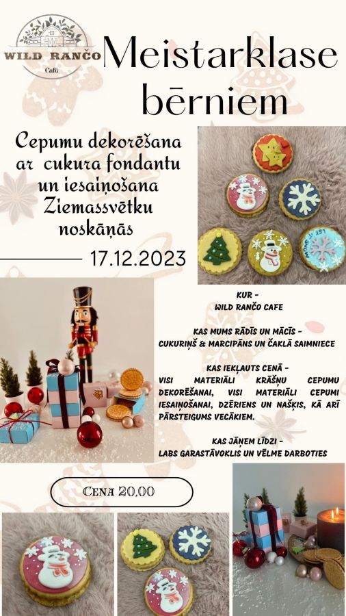 Meistarklase bērniem kafejnīcā 