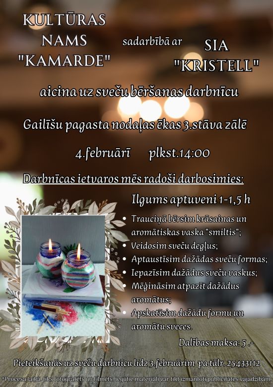 Sveču bēršanas darbnīca