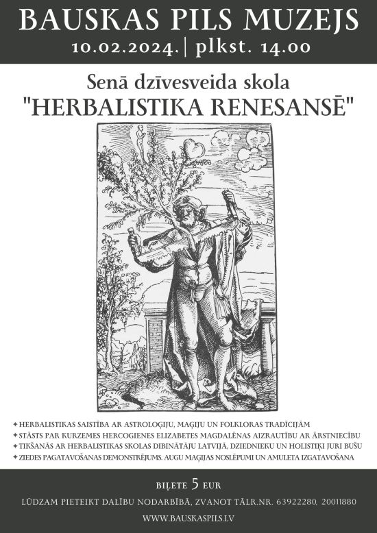 Senā dzīvesveida skolas nodarbība “Herbalistika renesansē”