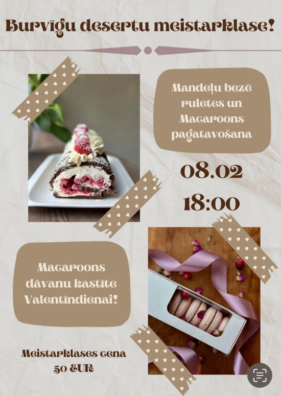Bezglutēna desertu meistarklase