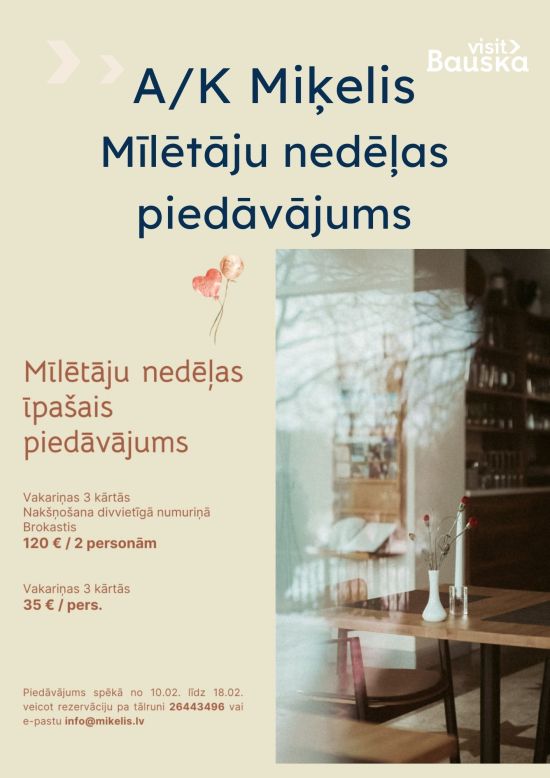 Mīlētāju nedēļas piedāvājums