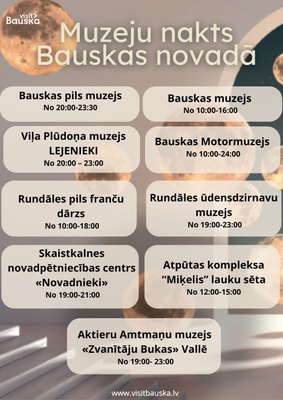 Atklāj muzeju nakti 2024 Bauskas novadā!