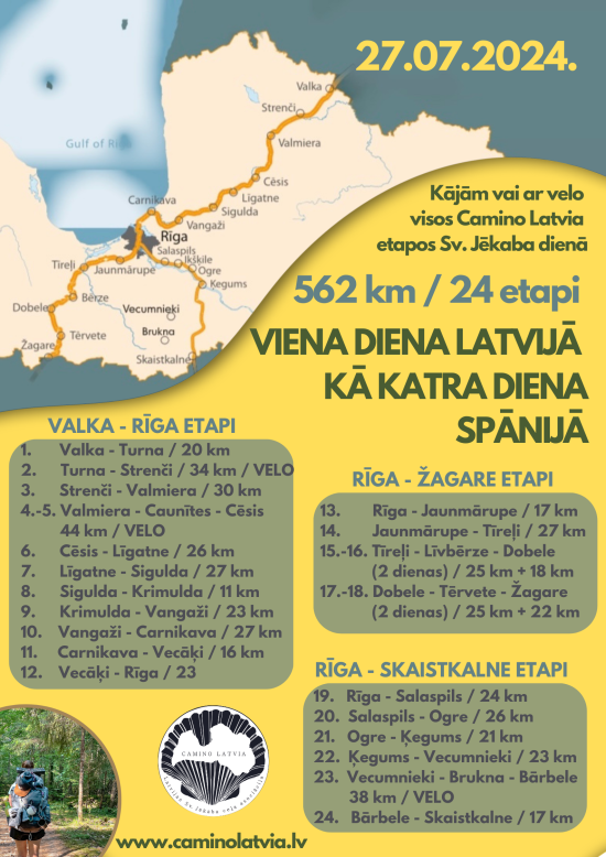 Sv.Jēkaba dienas pasākums - Vislatvijas pārgājiens