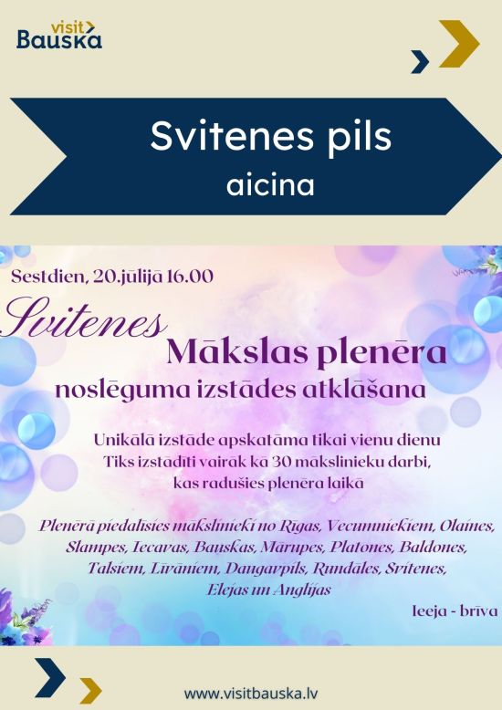 Vienas dienas mākslas plenēra izstāde Svitenes pilī