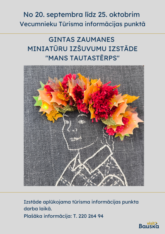 Gintas Zaumanes miniatūru izšuvumu izstāde 