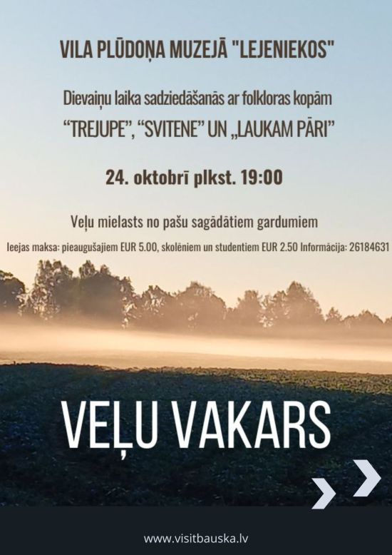 Veļu vakars Viļa Plūdoņa muzejā Lejeniekos