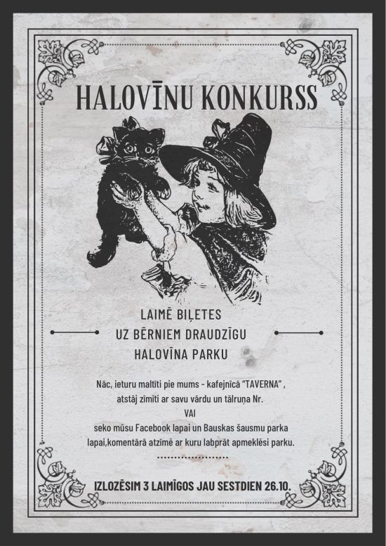 Kafejnīca Taverna piedāvā konkursu