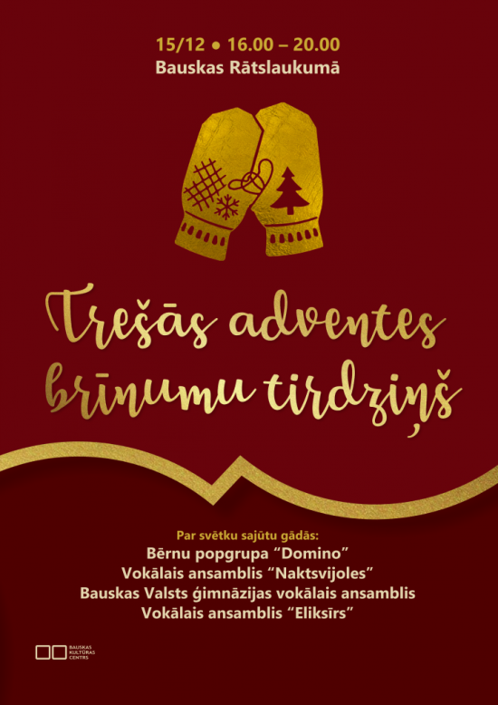Trešās adventes brīnumu tirdziņš Bauskā