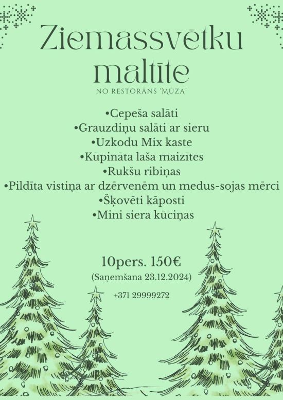 Ziemassvētku maltīte no Restorāns Mūza