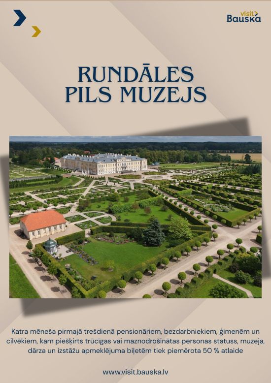Rundāles pilī – 50% atlaide noteiktām sociālajām grupām