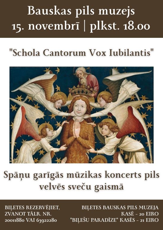 Spāņu garīgās mūzikas noskaņas Bauskas pils velvēs