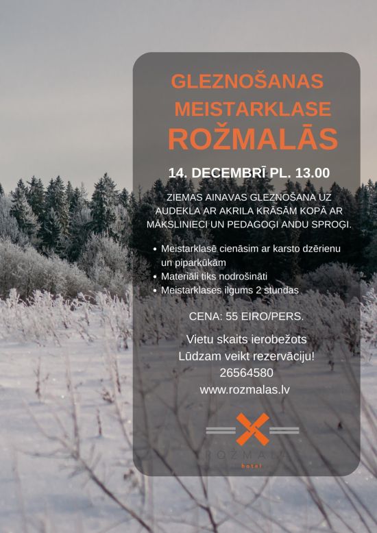 Gleznošanas meistarklase Rožmalās
