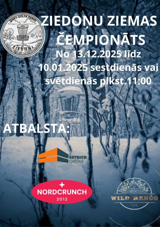 Ziedoņu ziemas čempionāts diskgolfa spēlē