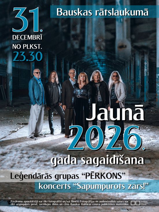 Jaunā 2026. gada sagaidīšana Bauskā kopā ar grupu 