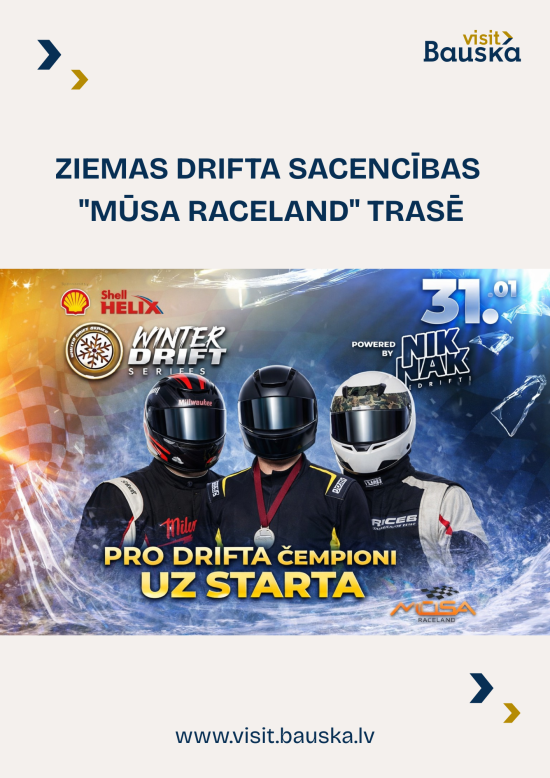 Ziemas drifta sacensības MūsaRaceland
