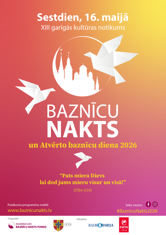 Kirikuöö ja avatud kirikute päev 2026 Bauska piirkonnas