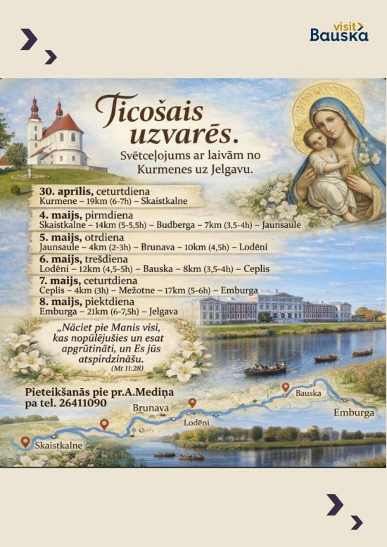 Svētceļojums laivojot “Ticošais uzvarēs” 