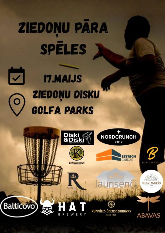 Pāru spēles diskgolfā Ziedoņos
