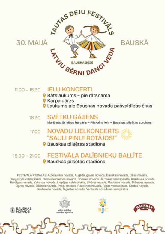 Rahvatantsufestival „Läti lapsed juhtisid tantsu“