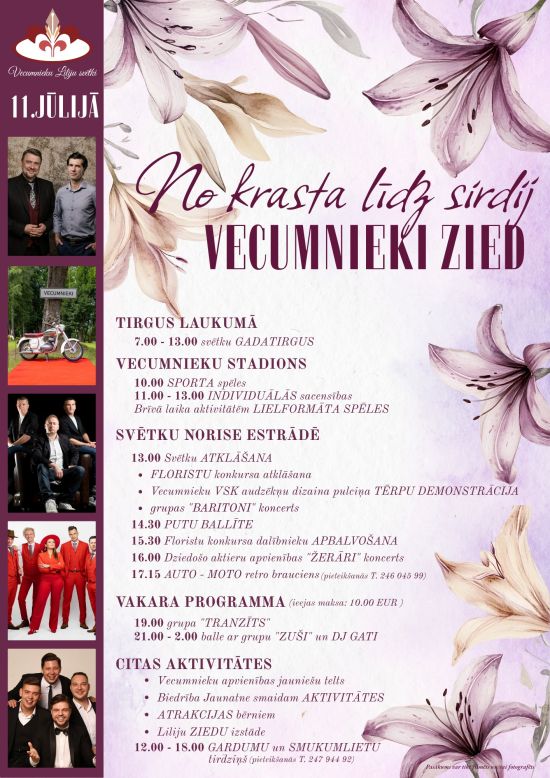 Liliju svētki. No krasta līdz sirdij - VECUMNIEKI ZIED! 