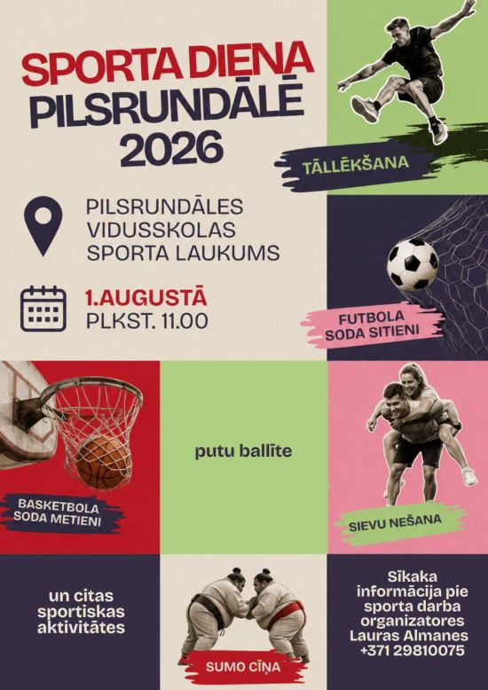 Sporto diena Pilsrundalėje