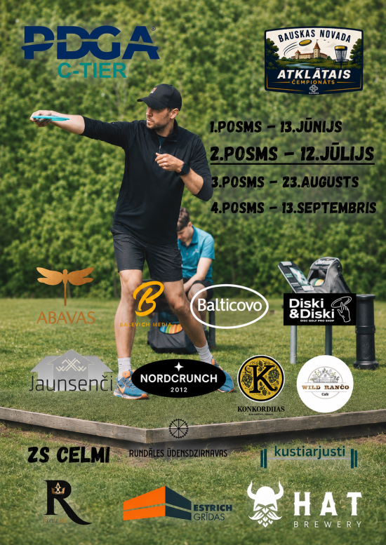 Bauskas novada atklātā čempionāta 2.posms disku golfā