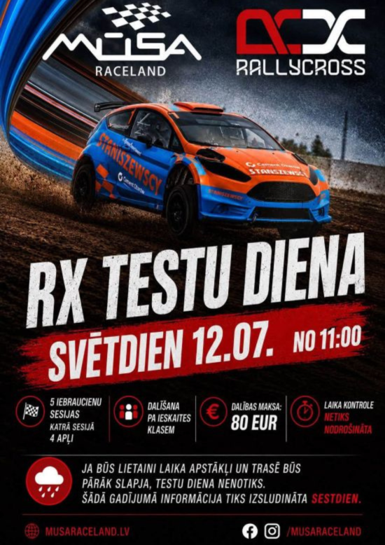 RX Testipäev MŪSA Racelandis!