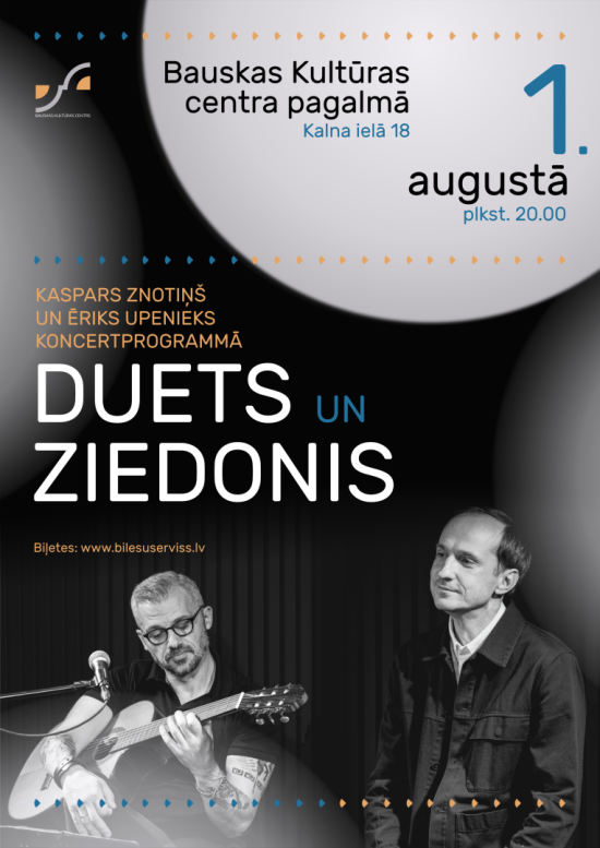 Concert Programme by Kaspars Znotiņš and Ēriks Upenieks | Duets and Ziedonis