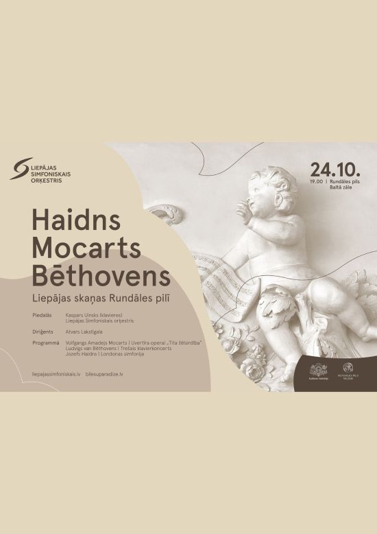 Rundalės pilyje – simfoninio orkestro koncertas „Haydn. Mozart. Beethoven“